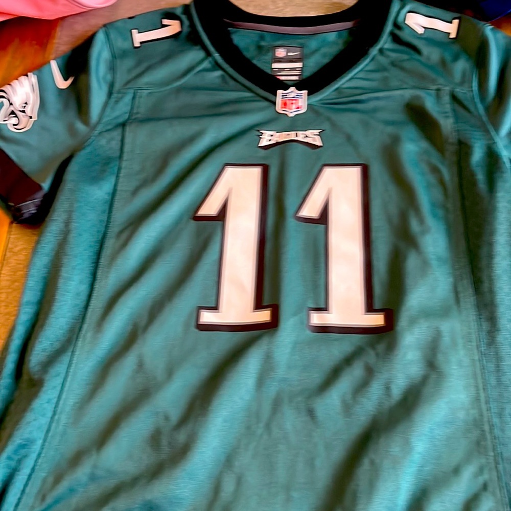 Nfl on field eagles carson wentz jersey